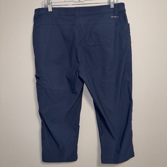Eddie Bauer Performance Tech Capri Pants Navy Travel Outdoor Women’s Size 12 - Picture 7 of 7